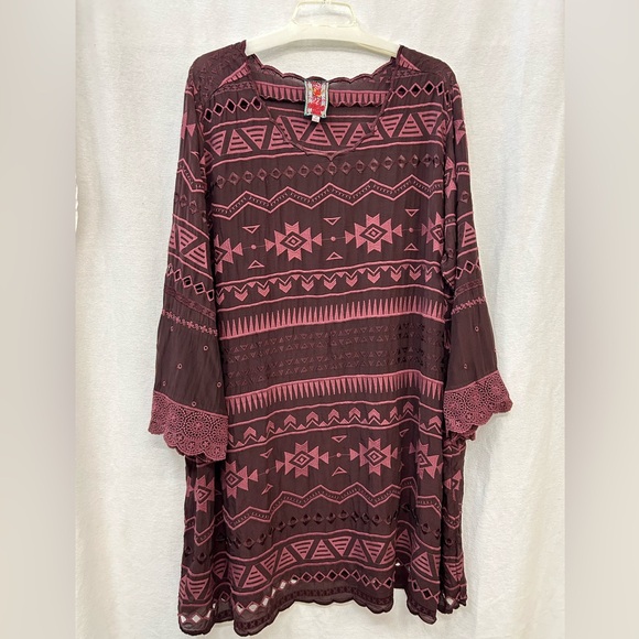 Johnny Was Avery Embroidered Boho Merlo Dress - Picture 4 of 10